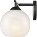 Kimorra 3 Light 23.88 inch Matte Black Vanity Light Wall Light
